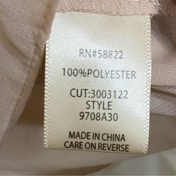 Beautiful Max Studio Blush & Black High Collared Blouse - Picture 8 of 9